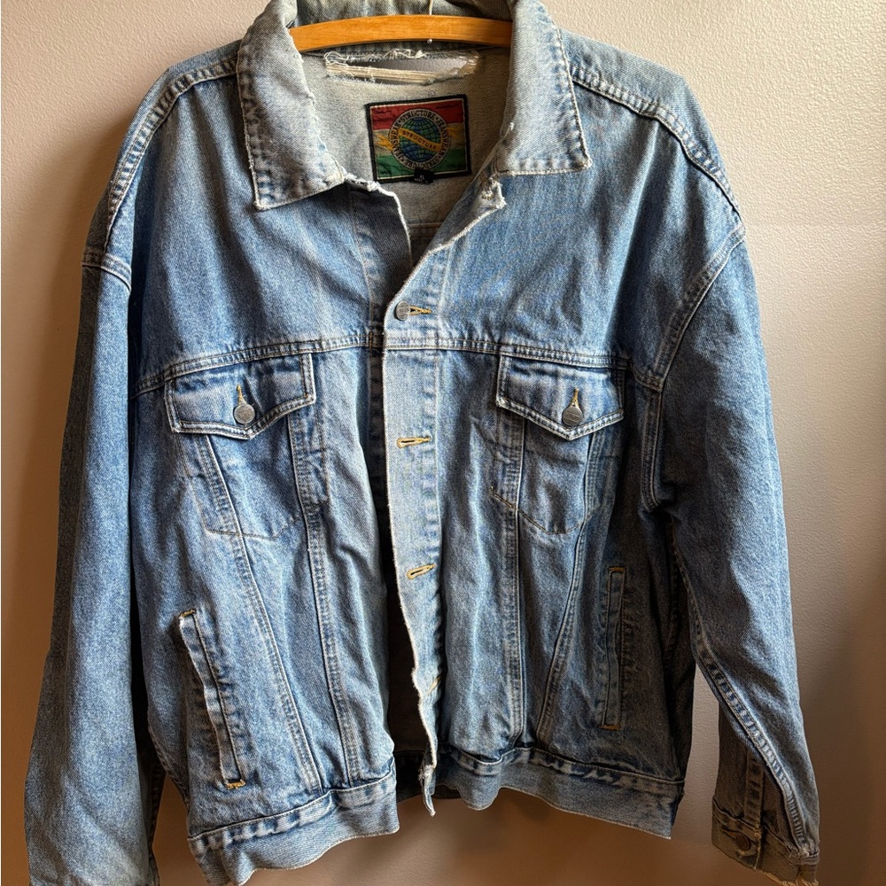 Vintage Structure Light Blue Denim Jacket